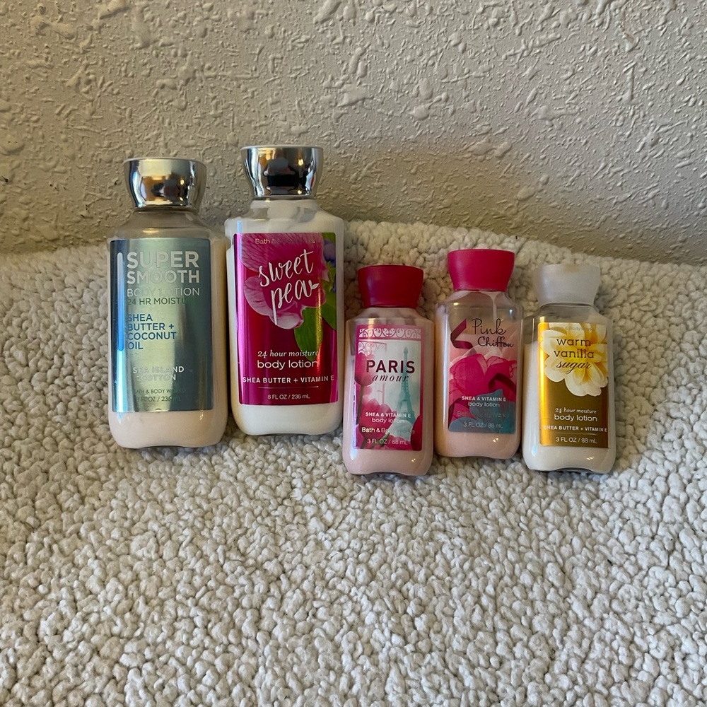 Bath and body works bundle lot sweet pea, sea island cotton, Paris amour (5) - Picture 2 of 2